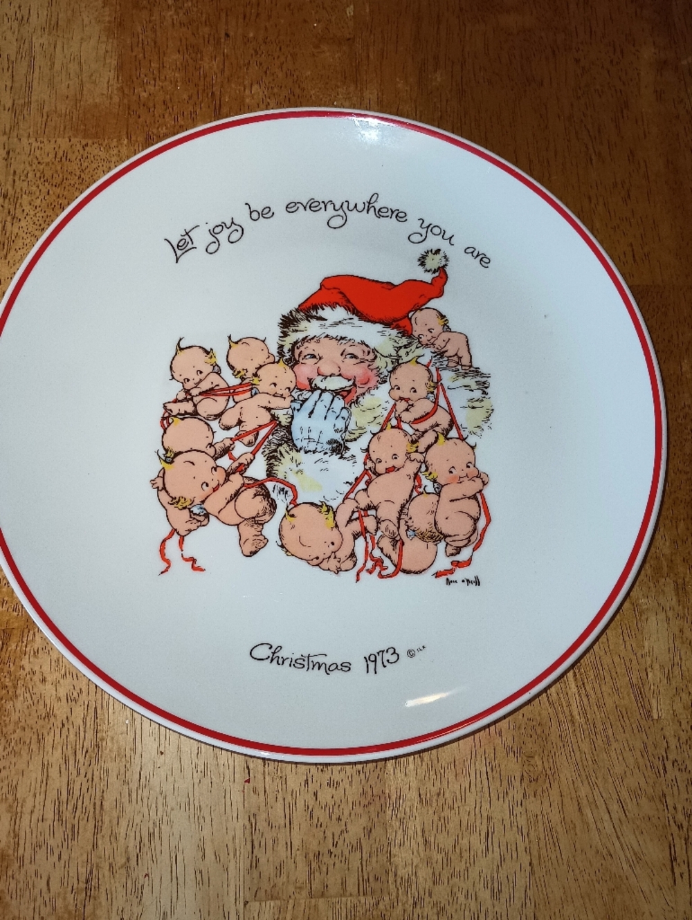1973 Kewpie Commerorative Christmas Plate